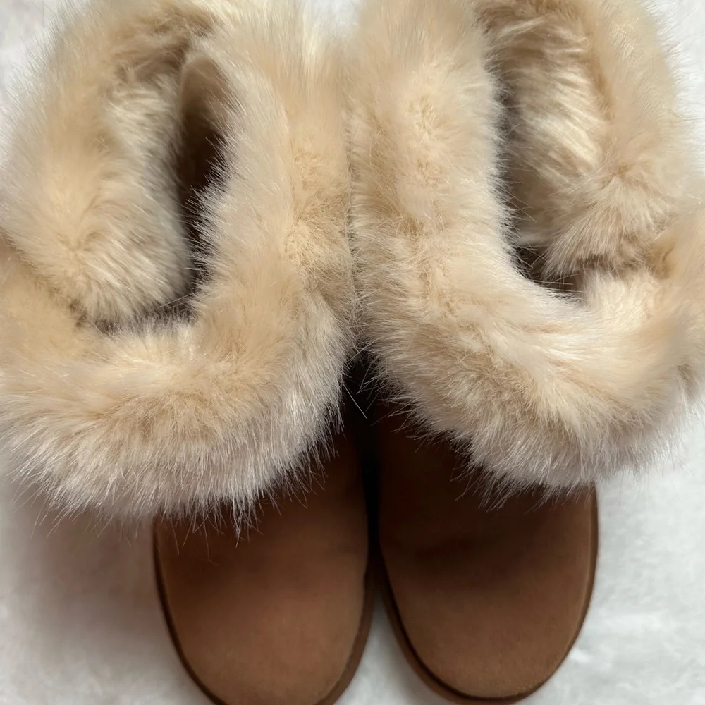UGG Chestnut Fur-Lined Winter Boots